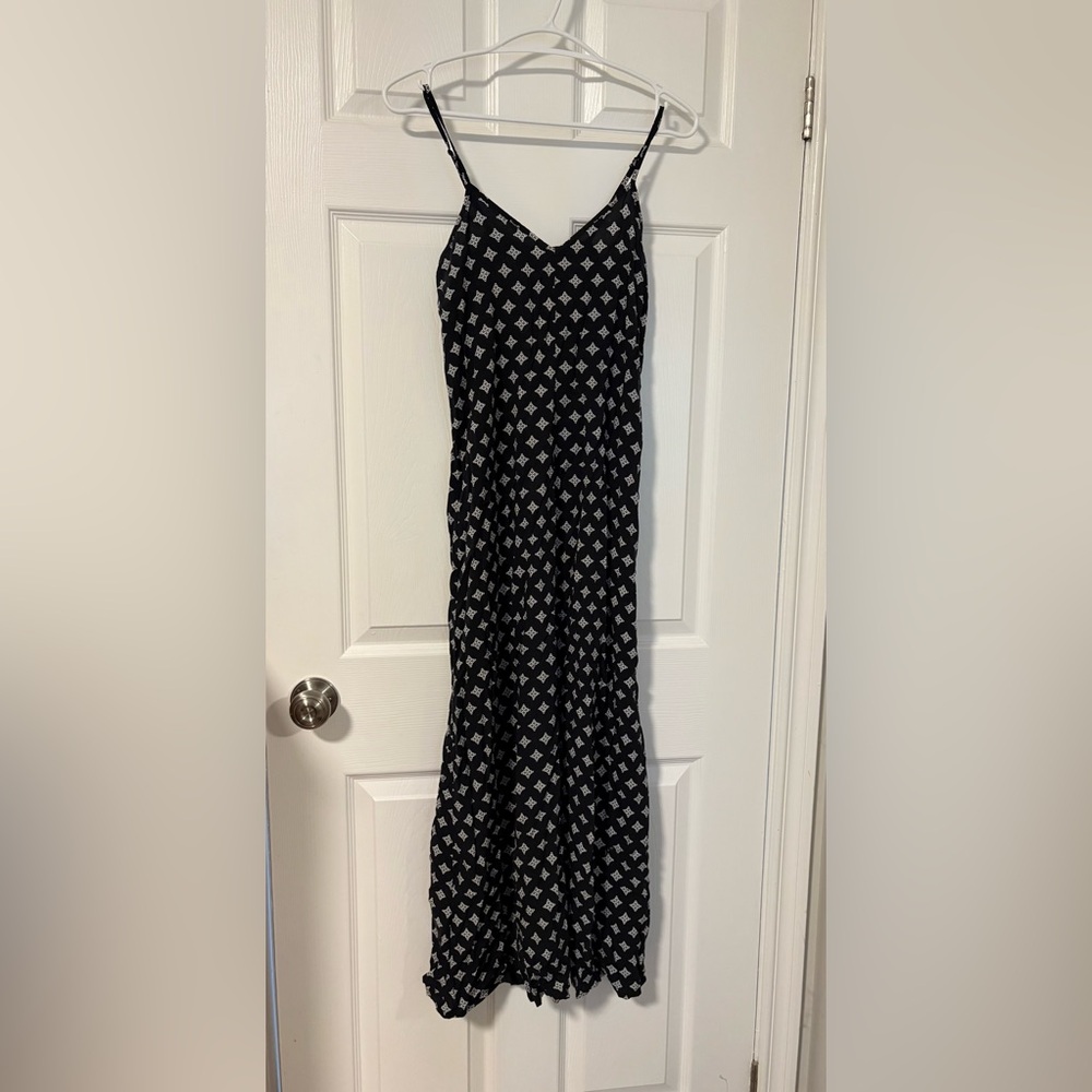 Gap Black and White Printed Maxi Dress